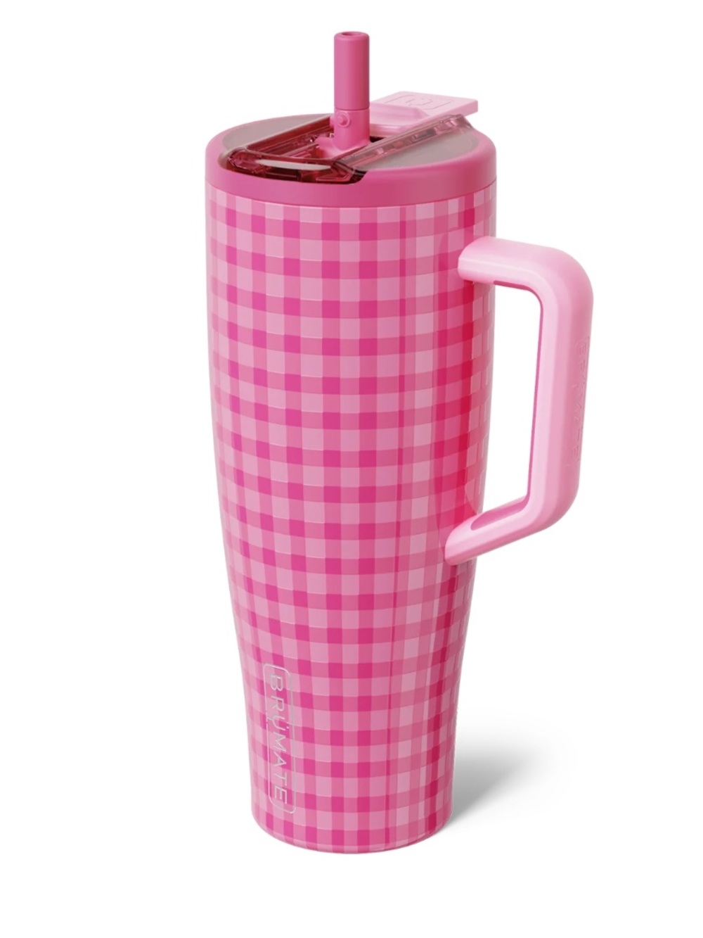 NIB • Brumate x Madi Nelson Pink Gingham Era Flip 40oz Tumbler • LIMITED EDITION